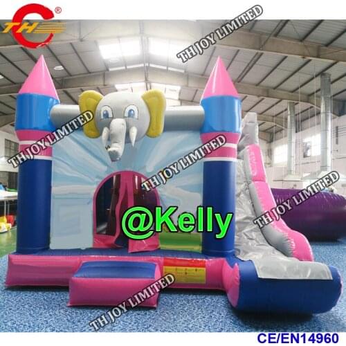 Free air shipping elephant inflatable castle, commercial party rental inflatable bouncer slide, cheap inflatable bouncy castle