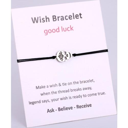 Skeleton Skull Good Luck Charm Bracelets Women Men Unisex Adjustable Jewelry Christmas Gift Drop Shipping