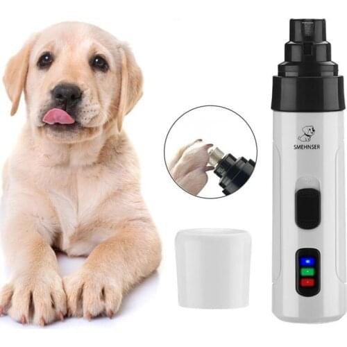 Electric Pet Nail Grinder for Dog Nail Clippers Short Unhas Gato for Cats Nail Clipper Low Noise USB Animal Grooming Trimmer