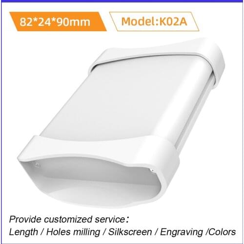 Electronics Plastic Aluminum Enclosure Wall Mounting Protection Dust-Proof Extrusion Housing K02A 82*24mm
