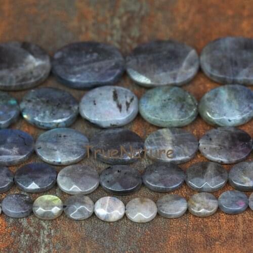 Natural Labradorites Petite Nugget Beads Wholesale Faceted Oval Labradorites Slice Drilled Beads For Jewelry Making BE6363