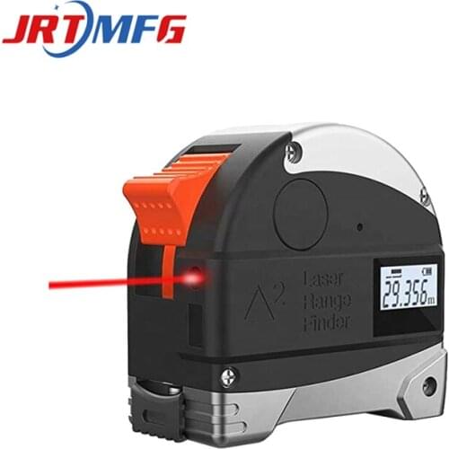 JRTMFG Laser Distance Meter Multifunctional USB Charging Digital Display 30m+5m Tape Portable Laser Tape Measurer Rangefinder