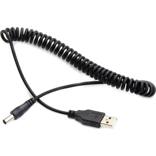USB to 5.5 mm /2.1 mm 5 Volt DC Barrel Jack Power Cable