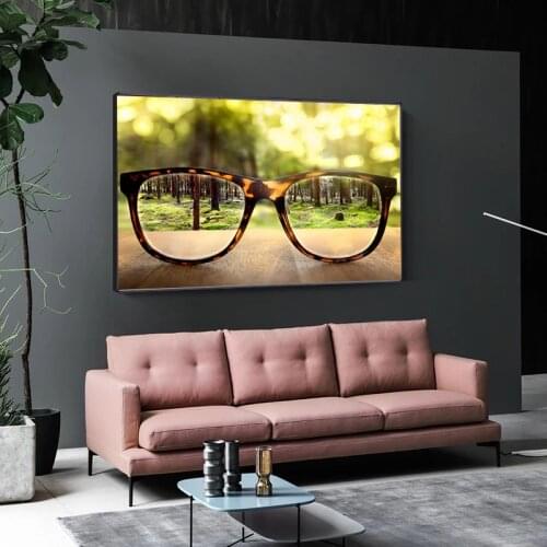 Forest in Glasses Canvas Painting Art Prints And Poster Ophthalmology Gift Wall Decor Room Decor