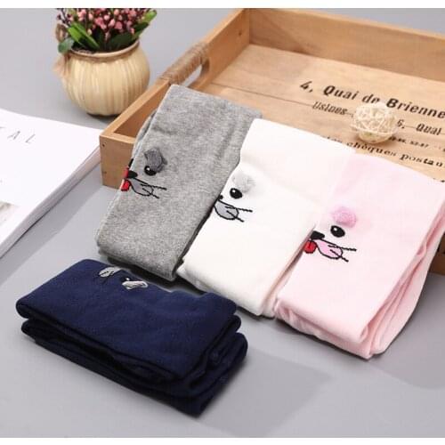 1-6Y Baby Kids Girls tights cute Cartoon pantyhose Kids Pantyhose Children Fashion Knitted Cotton Stocking Tights For Girls