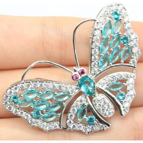 29x21mm Bohemia Design Flowers Created Rhodolite Garnet Gift For Womans Silver Pendant