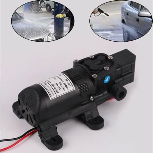 Diaphragm Pump 12V 100PSI 60W High Pressure Water Self Priming Pump for Caravan RV Boat Marine Agricultural Spraying Port
