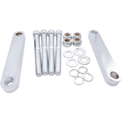 Chrome 30" Wrap 6.5" wide Front Fender Spacers Mount Kit For 2014-2019 Harley Touring Road King Street Road Electra Glide FLH