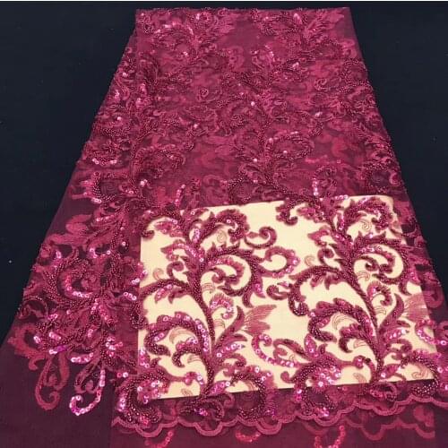 The latest Nigerian lace fabric and sequins 2020 high-quality African lace fabric French tulle lace fabric J4049
