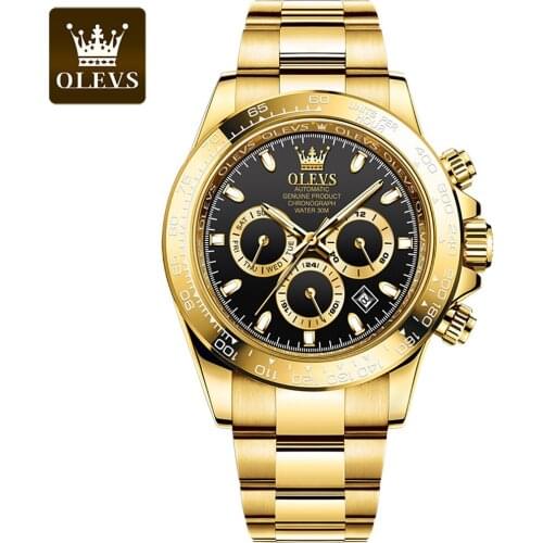 2021 New Luxury Gold Mens Watch Top Brand Stainless Steel Sports Mechanical Watch Mens Waterproof Watch Relogio Masculino 6638