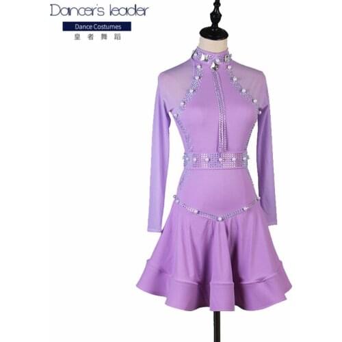 2020 New latin dress salsa tango dresss beads Costume Stage dress custom singer stage dress