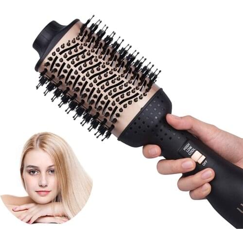 One-Step Hair Dryer & Volumizer 3 in 1 Brush With Ionic Technology for Straightening Curling Drying 3 Adjustable Heat Setting