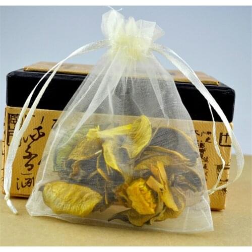 Wholesale 200pcs/lot Beige Organza Bags 7x9cm Boutique Jewelry Gift Packaging Bag Small Organza Gift Bags Drawstring Pouch