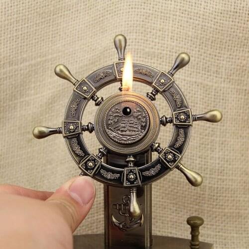 Creative Rudder Appearance Ashtray with Lighter Smoking Accessories for Weed Regalos Para Hombre Originales Portable Ashtray