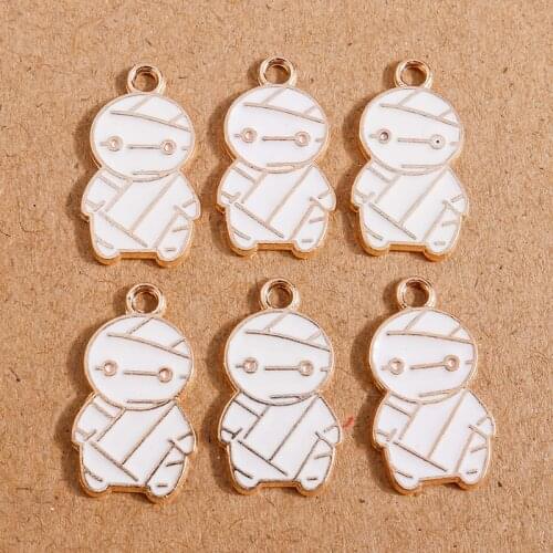 10pcs 12*22mm Alloy Enamel Boy Charms for Jewelry Making Earring Pendant Bracelet Necklace Charms DIY Handmade Craft Accessories