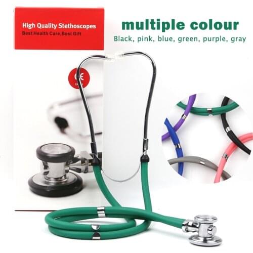 Durable Headed Double Tube Professional Multifunctional Stethoscope Portable Home Use Health Care Medical Auscultation Device