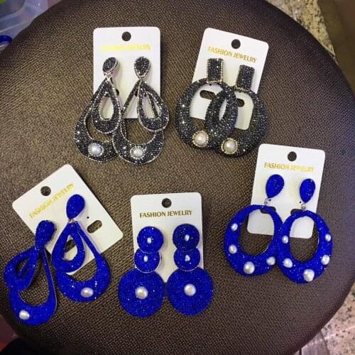 DIY 2017 Fashion Gems Stone Drop Earrings, Many Colors for Choice, Crystal pagoda USA Women Eardrop Cingesto factory supplier