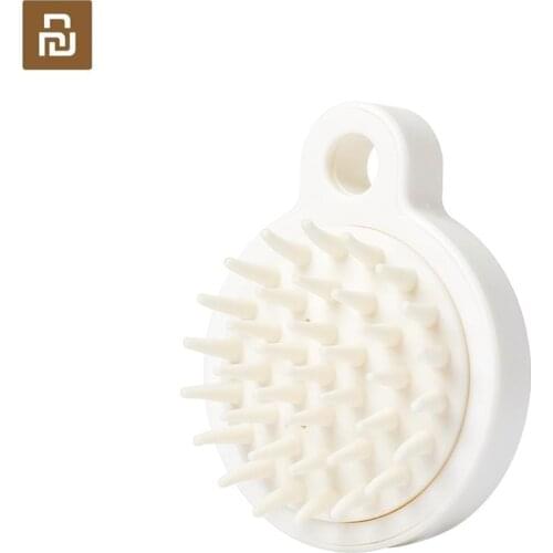 Brush Youpin Jordan&Judy Silicone Shampoo Brush Portable Adult Massage Comb Scalp Round Itching Artifact Hair Brush For Bathroom