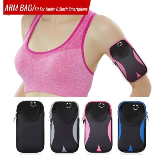Arm Bag For Phone Running Armband Bag Case Cover Armbands Universal Under 6.5'' Mobile Phone Bags Holder Outdoor Sport Arm Pouch