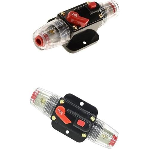Pack of 2Pcs Inline Circuit Breaker 20A / 30A Fuse Holder for Car Boat Marine Audio
