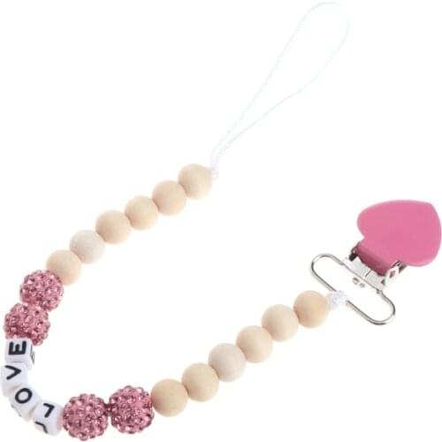 1 PC New Bling Pacifier Chain For Nipples Pacifier Clips Chain Soother Holder Chain For Baby