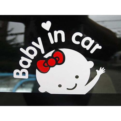 1 Pc Car Styling 3D Cartoon Stickers Baby In Car Warming Car Stickers and Decals Baby on Board High Quality