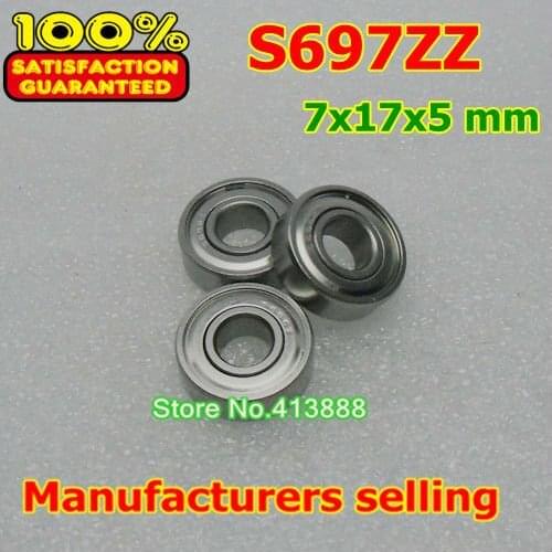 1pcs) SUS440C environmental corrosion resistant stainless steel deep groove ball bearings S697ZZ 7*17*5 mm