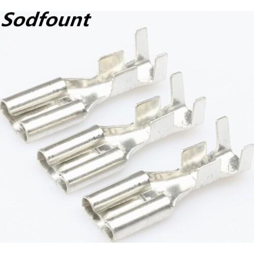 100pcs H62 brass tinned 7.8mm automotive terminal Automotive connector female terminal DJ625-7.8×0.8C