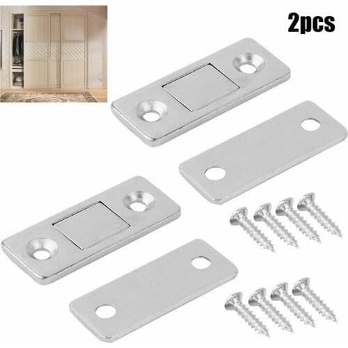 2 Set Strong Magnetic Catch Latch W/ Screws Ultra Thin For Cabinet Cupboard Door Locking Decoration Accessories