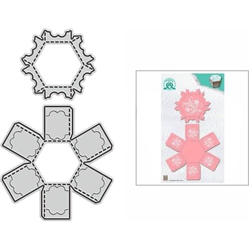 2021 New Assembled Flower Gift Box Metal Cutting Dies for DIY Scrapbooking Decor and Card Making Paper Craft Embossing No Stamps