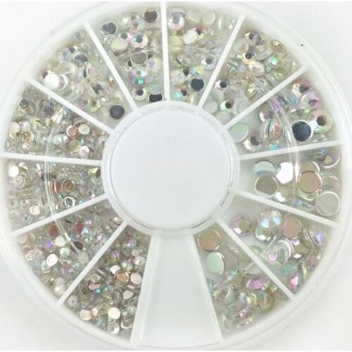 600pcs Mixed Haft Round Pearl Beads For Needlework FlatBack Scrapbook Decoration Craft Cabochon DIY Embellishments Accessories