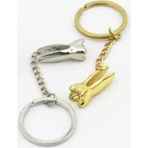 Auto Dental Lab Molar Tool Metal Keychain Dentist Key Rings Car Keychains Great Gift 2pcs/pair