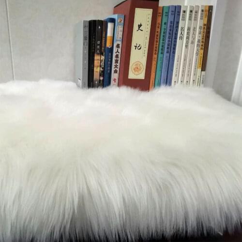 White thick plush blanket fakefux woolen carpet plush running water stand blanket display party table decoration