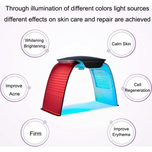 Free Shipping 7in1 PDT Hot Cold Spray Colorful Photon Oxygen Injection Moisturizing LED Mask Skin Rejuvenation Beauty Device PDT