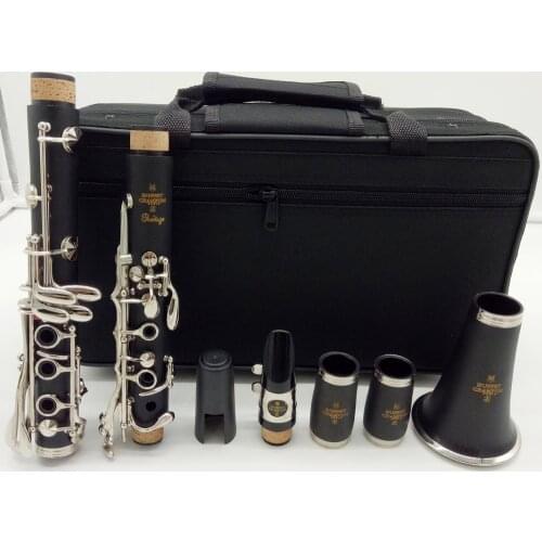 Free Shipping Music Fancier Club Bakelite Bb Clarinets Prodige Student Clarinets Silver Plated Keys 17 Keys Case Mouthpiece