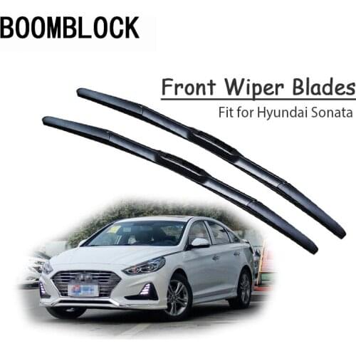 BOOMBLOCK 2pcs Car Accessories Windscreen Rubber Original Wiper Blades Arm Kit For Hyundai Sonata 2017 2016 2015 2014-1998