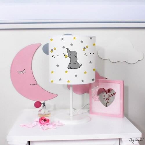 Digital Printed Kids Room Lampshade Table Lamp Night Light E27