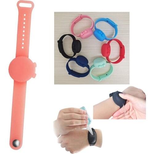 Adult Hand Sanitizer Disinfectant Sub-packing Silicone Bracelet Wristband Hand Dispenser Wearable Hand Sanitizer Dispenser Pumps