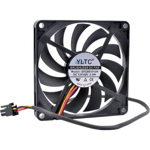 DFC801012H 8cm 80mm fan 80x80x10mm DC12V 2.9W 3 wires for the cooling fan of the chassis power inverter