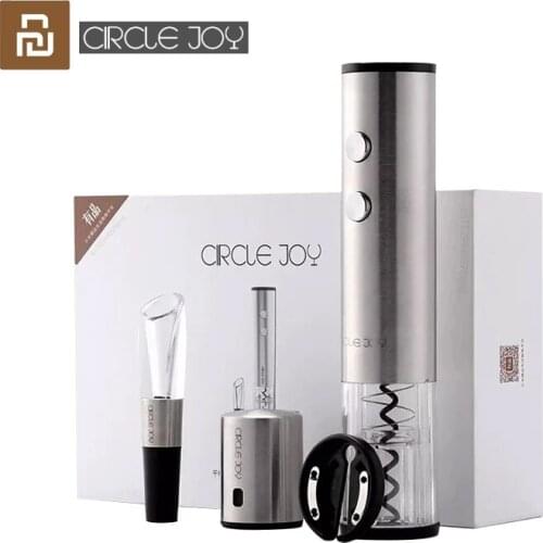 Xiaomi Circle Joy Electric Bottle Opener Stainless Steel Mini Wine Stopper Wine Decanter Smart Wine Set Gift