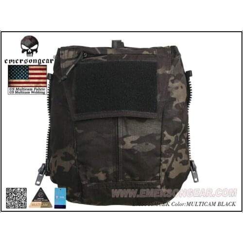 Emersongear Pouch Zip-ON Panel FOR AVS JPC2.0 CPC Tactical Vest Pouch Package Multicam Black EM8348