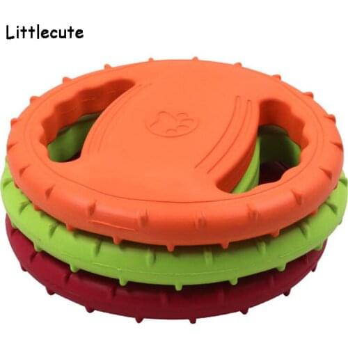 EVA Foam Pet Interactive Toys Flying Saucer Shape Chew Teeth Dog Toys Flying Discs