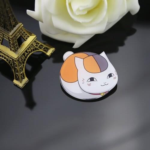 FFFPIN Natsume Yuujinchou Cat Teacher Badge Acrylic Pmma Kitty Brooch Coin Cloth Bag Sign Home Natsumes Book of Friends Pin