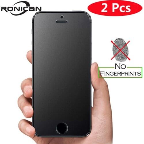 2Pcs No fingerprint Matte tempered Glass for iphone 6 6s 7 8 plus 5s se Screen Protectors for iPhone X XS 11 12 Pro Max 12mini