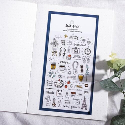 Korea Sonia Scrapbooking Sticker A Daily Something Stationery DIY PVC Craft Decoration Home Supplies Suatelier Stickers