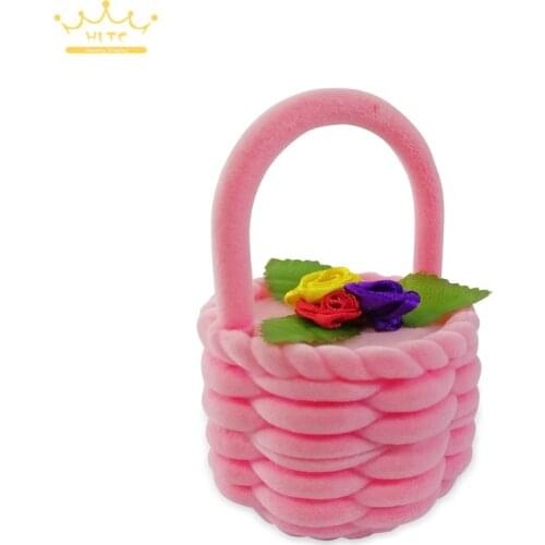 Creative Basket Ring Box Princess Jewelry Velvet Storage Box Necklace Box Jewelry Stud Earrings Jewelry Box Surprise Gift Wrap