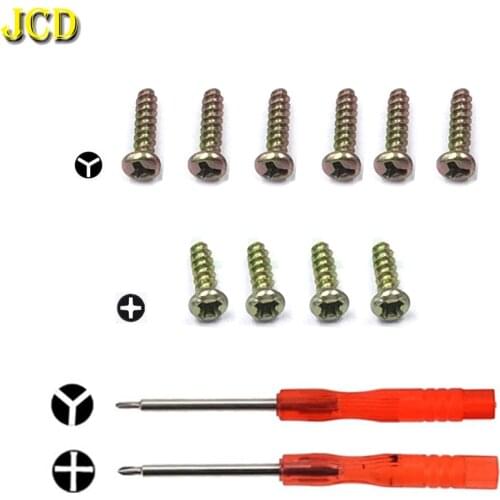 JCD Tri-Wing Screws For Game Boy Advance / Color Y Cross Screws Kit For GBA GBC Shell Housing Screws W/ Screwdriver Tool