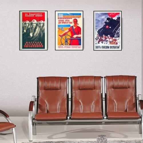 New Vodka USSR CCCP Soviet Union propaganda Classic Vintage Patriotic War Poster coated Painting DIY Art Home Bar Posters Decor