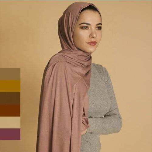 Multicolor Soft Cotton Muslim Headscarf Instant Jersey Hijab Full Cover Cap Wrap Scarf Islamic Shawls Women Turban Head Scarves