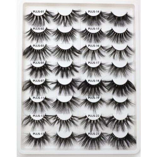 25M Luxury Plus Wholesale 30 Pairs Dust Cover Eyelashes 3D Mink Lashes Handmade Dramatic Lashes 40 Styles Cruelty Free Mink Lash